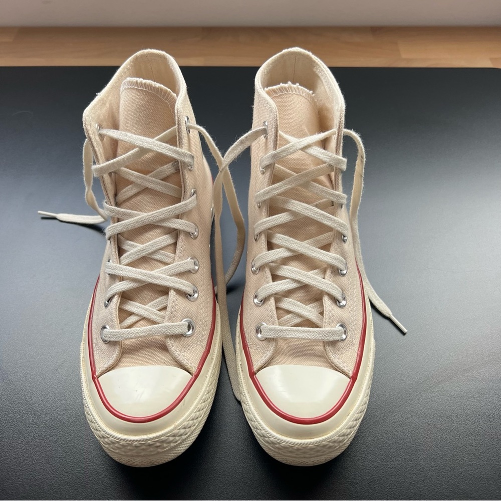 Converse Cream High-Top Sneakers